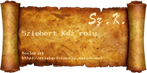 Sziebert Károly névjegykártya