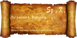 Sziebert Károly névjegykártya